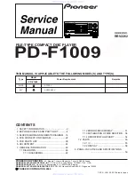 Pioneer PD-F1009 - CD Changer Service Manual preview