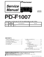 Предварительный просмотр 13 страницы Pioneer PD-F19 Service Manual