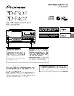 Preview for 1 page of Pioneer PD-F407 - CD Changer Operating Instructions Manual