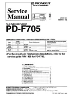 Pioneer PD-F705 Service Manual preview