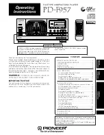 Pioneer PD-F957 Operating Instructions Manual preview