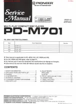 Preview for 1 page of Pioneer PD-M701 Service Manual