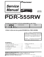 Pioneer PD-R555RW Service Manual предпросмотр