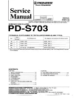 Pioneer PD-S703 Service Manual preview