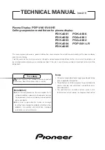 Предварительный просмотр 1 страницы Pioneer PDA-4001 Technical Manual