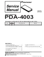 Preview for 1 page of Pioneer PDA-4003 Service Manual