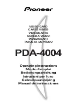 Pioneer PDA-4004 Operating Instructions Manual preview