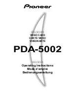 Pioneer PDA-5002 Operating Instructions Manual preview