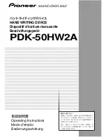 Pioneer pdk-50hw2a Operating Instructions Manual preview