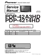Pioneer PDP-4213HD Service Manual preview
