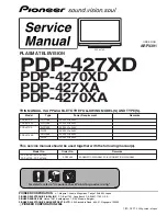 Pioneer PDP-4270XA Service Manual предпросмотр