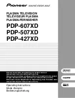 Pioneer PDP-427XD Operating Instructions Manual preview