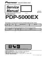 Pioneer PDP-5000EX Service Manual предпросмотр