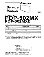 Preview for 1 page of Pioneer PDP 502MX Service Manual