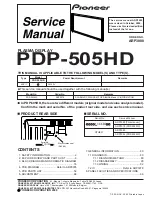 Pioneer PDP-505HD Service Manual preview