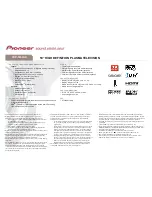 Preview for 2 page of Pioneer PDP-5060HD Specifications