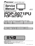 Preview for 1 page of Pioneer PDP-5070PU Service Manual