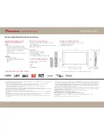 Preview for 2 page of Pioneer PDP-5071HD Specification