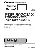 Pioneer PDP 507CMX Service Manual предпросмотр