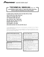 Pioneer PDP 507CMX Technical Manual предпросмотр