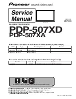 Preview for 1 page of Pioneer PDP-507XA Service Manual