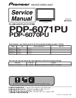 Pioneer PDP-6070PU Service Manual предпросмотр