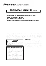 Pioneer PDP-614MX Technical Manual preview