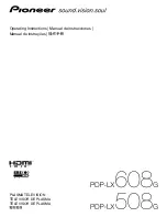 Preview for 1 page of Pioneer PDP-LX508G Operating Instructions Manual