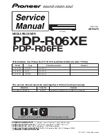 Предварительный просмотр 1 страницы Pioneer PDP-R006FE Service Manual