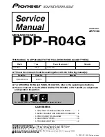 Предварительный просмотр 1 страницы Pioneer PDP-R04E Service Manual