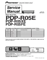 Pioneer PDP-R05E Service Manual предпросмотр