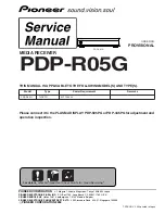 Preview for 1 page of Pioneer PDP-R05G Service Manual