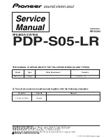 Pioneer PDP-S05-LR Service Manual preview