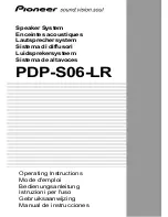 Pioneer PDP-S06-LR Operating Instructions Manual preview