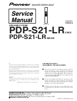 Pioneer PDP-S21-LR Service Manual preview