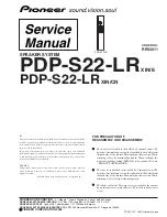 Pioneer PDP-S22-LR Service Manual preview