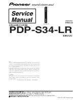 Preview for 1 page of Pioneer PDP-S34-LR Service Manual