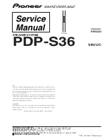 Pioneer PDP-S36 Elite Service Manual preview