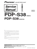 Preview for 1 page of Pioneer PDP-S38 XIN/CN5 Service Manual