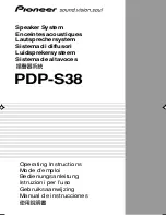 Preview for 1 page of Pioneer PDP-S38 XIN/E5 Operating Instructions Manual