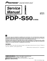 Предварительный просмотр 1 страницы Pioneer PDP-S50 Service Manual