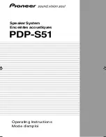 Preview for 1 page of Pioneer PDP-S51 Operating Instructions Manual