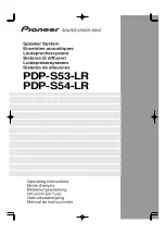 Pioneer PDP-S53-LR Operating Instructions Manual preview