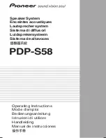 Pioneer PDP-S58 Operating Instructions Manual preview