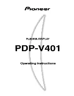 Pioneer PDP-V401 Operating Instructions Manual preview