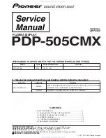 Pioneer PDP505CMX - HD Plasma Display Service Manual preview