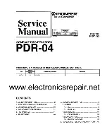 Предварительный просмотр 1 страницы Pioneer PDR-04 Service Manual