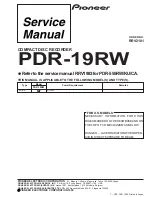 Pioneer PDR-19RW Service Manual preview