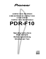 Предварительный просмотр 1 страницы Pioneer PDR-F10 Operating Instructions Manual