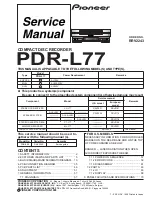 Preview for 1 page of Pioneer PDR-L77 Service Manual